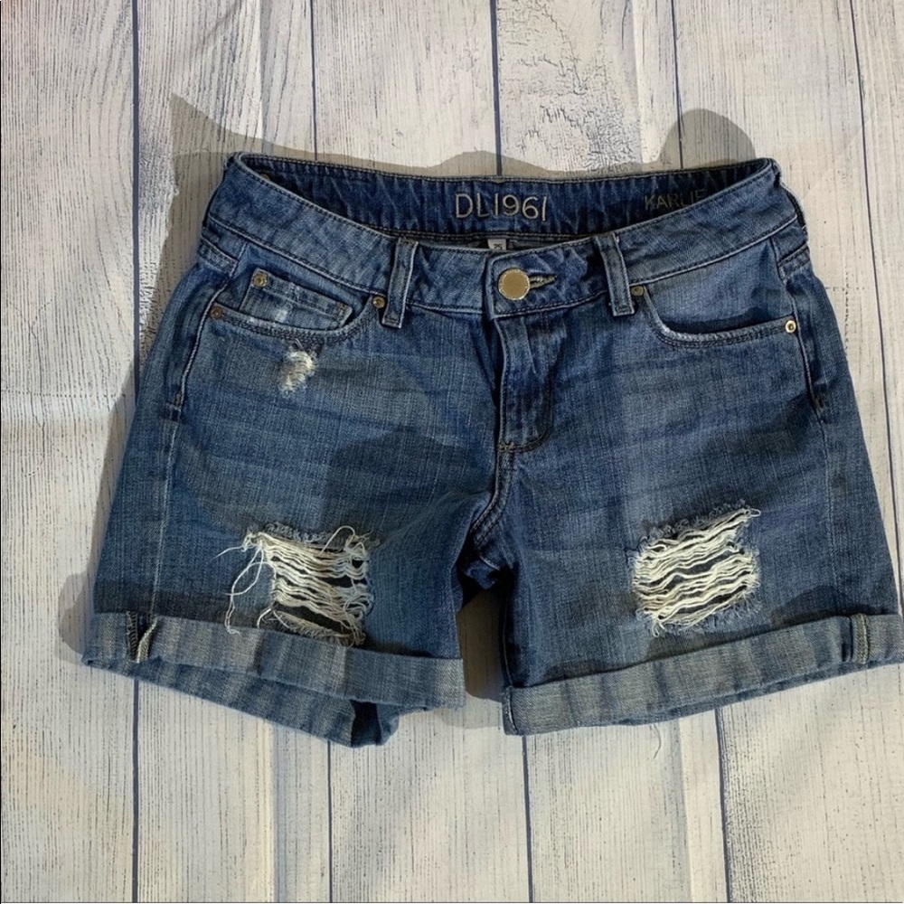 Dl1961 Karlie Boyfriend Peyton Shorts Distressed